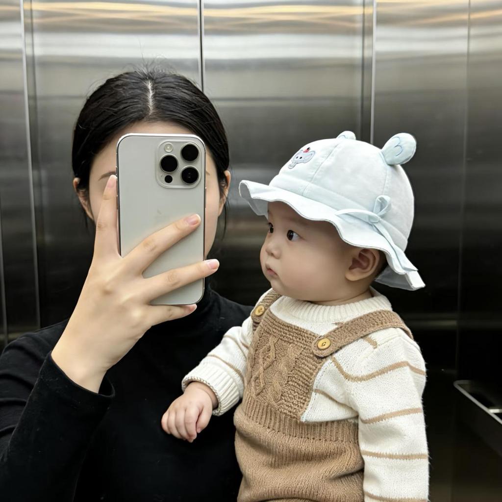 Новая детская панама с рисунком медведя-рыбака: Милая летняя панама в корейском стиле для мальчиков и девочек 1 года