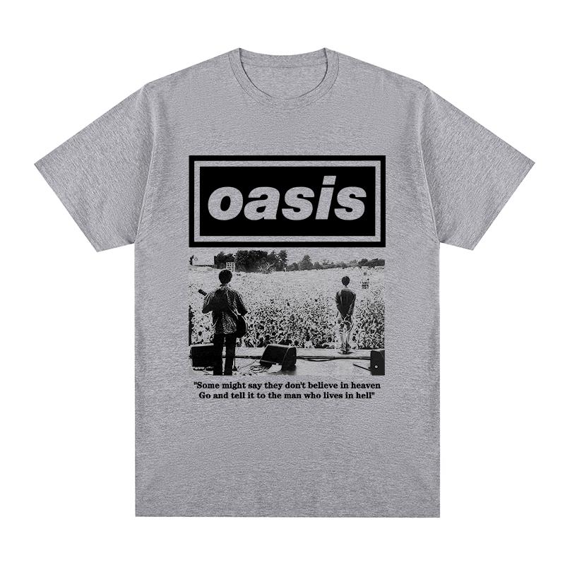 Oasi Rock Band Logo Vintage t-shirt British Music Albums Gift Idea Clothes Cotton Men T shirt New TEE TSHIRT Womens tops