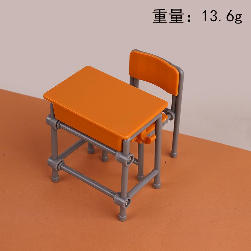 Mini Miniature Simulation Desk Dining Table Desk Model Ornament Doll House Decoration Diy Children'S Play House Toys