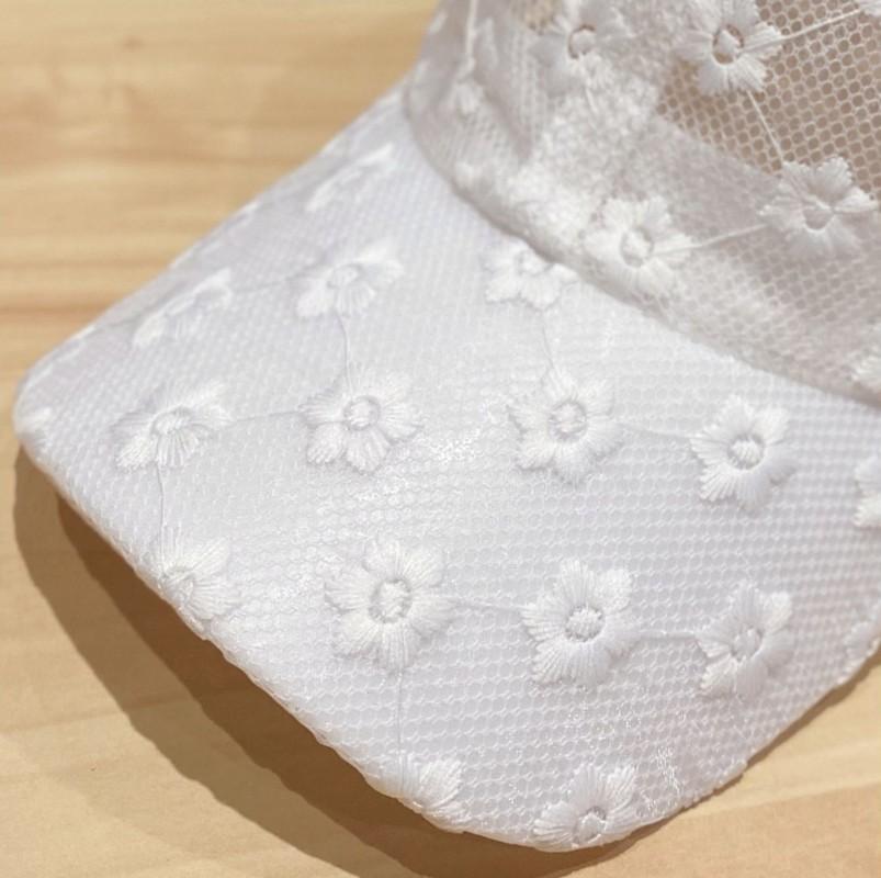 WTEMPO Hollow Out Duck Tongue Hat Women's Summer Lace Flower Korean Version Versatile Sun Shield Hat Breathable Solid Baseball Hat