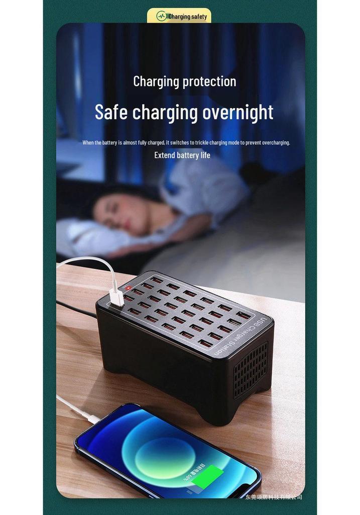 Мощная USB-станция для зарядки с несколькими портами - Настольное зарядное устройство для мобильных устройств и сетевой фильтр