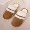 Fashion Women Winter Warm Ful Slippers Women Slippers Couple Home Slippers Indoor Plush Size Casual House Flat Bottom Slides Shoes