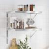 VidaXL Wall Shelves 2 Pcs 50x40 Cm Silver Stainless Steel, Floating Shelf, Wall Display Shelf, Panel 3214508