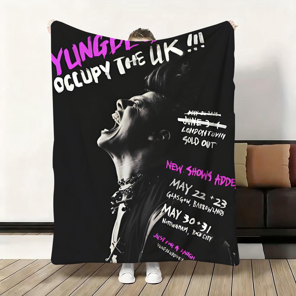 ГОРЯЧИЙ Певец Y-Yungblud Бросок Фланелевый Пушистый Мягкий Плед Теплый Приятный к Коже Бросок Для Дивана Кровати Офиса Дневного Сна Зима
