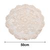Маленькая круглая кружевная скатертьВинтажная вязаная крючком скатертьПодставка под настольную лампуИзоляционные подкладкиХлопковая скатерть с цветочным узором50 смУкрашение для дома
