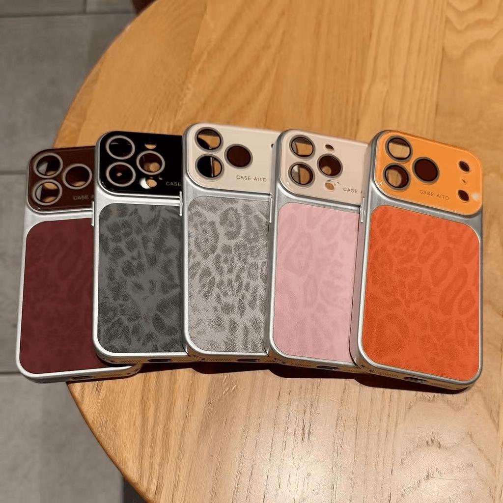 Камера с кнопкой, интегрированной ИИ, для iPhone 17 Pro Max, чехол с леопардовым принтом и большим окном