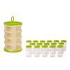 Set of Green Containers for Spices (16 Pcs), Green Containers Set for Spices, JD FRESH