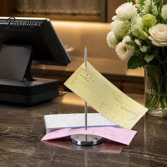 Металлический держатель-шип для чеков, гвоздь-зажим, инструмент, прочный держатель для розничных организаторов, ресторанов, офисов, бумажных записок и заметок, крючок для офиса