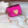 Childrens Pu Girls Peach Heart Mirror Bag Lightweight Kindergarten Material