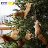 Squirrel Figurine Foam Light-weight Squirrel Ornament Lifelike Squirrel Decoration For Christmas Tree Table Centerpiece