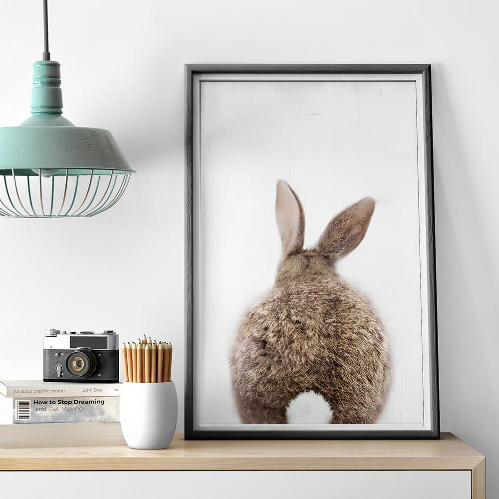 1 шт. Горячая банка Eckart Wow The Animals Rabbit Bubble Gum Art Poster HD Posters Home Room Bar Cafe Decor Art Wall Painting Picture