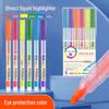 Trending Jelly & Morandi Color Fluorescent Pen Set - 6 Colors, Large Capacity, Soft Tip, Triangular Rod, Fragrant