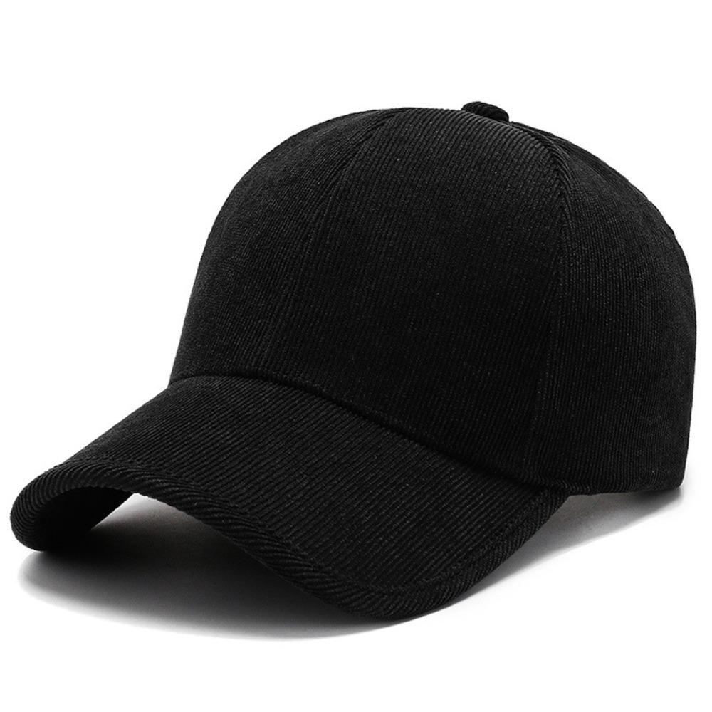 Breathable Winter Baseball Caps Solid Color Trucker Hats Simple Corduroy Cap Men
