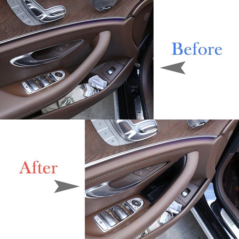 Автомобильный поручень для передней и задней двери, ящик для хранения, автомобильные аксессуары для салона автомобиля для Mercedes Benz E-Class W213 2016-