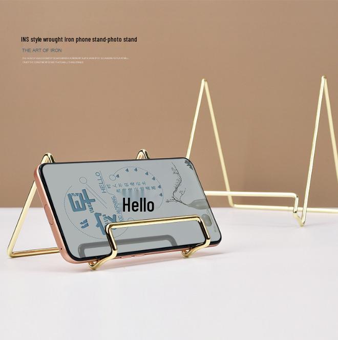 Геометрический кованый железный настольный органайзер для хранения и подставка для демонстрации