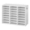 VEVOR Wood Literature Organizer 24 Compartments Office Mailboxes White, Countertop Literature Sorter for Files Documents Papers