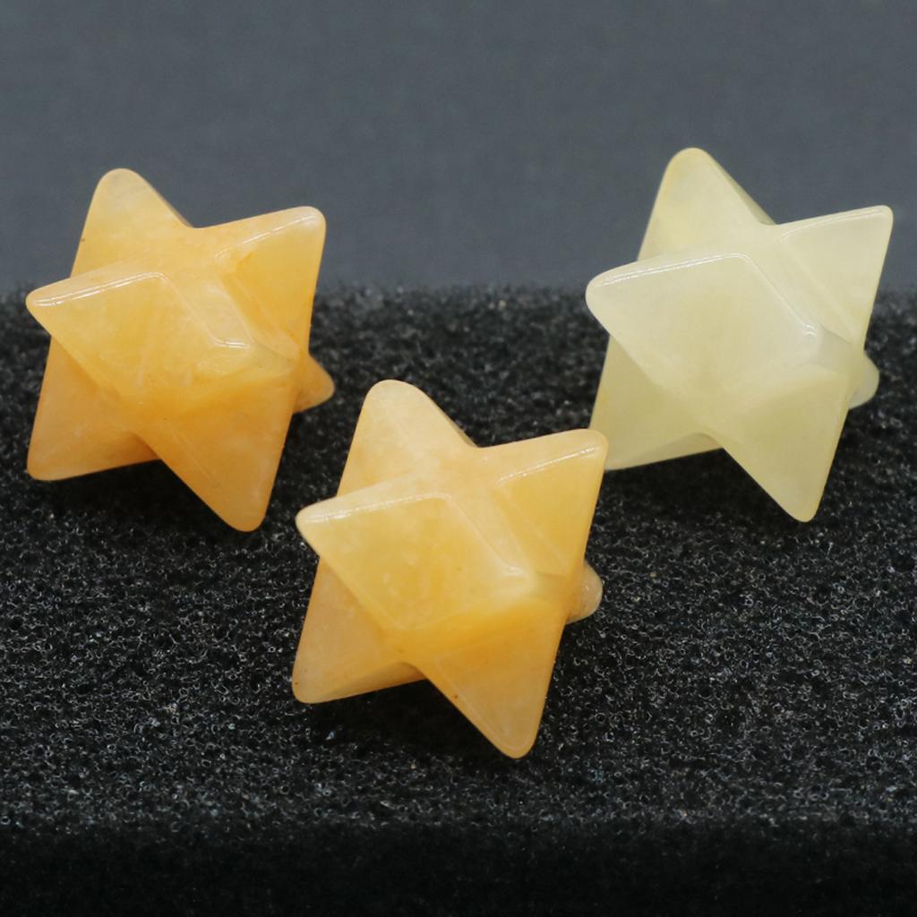 1 шт., маленькое духовное целебное украшение из кристаллов, натуральный камень, звезда Карба, домашний декор, гексаграмма, мини-мебель, ювелирные изделия, принадлежности 14x20 мм ADM