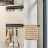 Aluminum Zinc Zinc Alloy Closet Valet Rod Retractable Wardrobe Clothing Rail  Hanging Suits