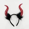 Halloween Devil Horns Plush Headband Cosplay Gothic Hair Hoop Dress Up Accessories Party Outfits Headband