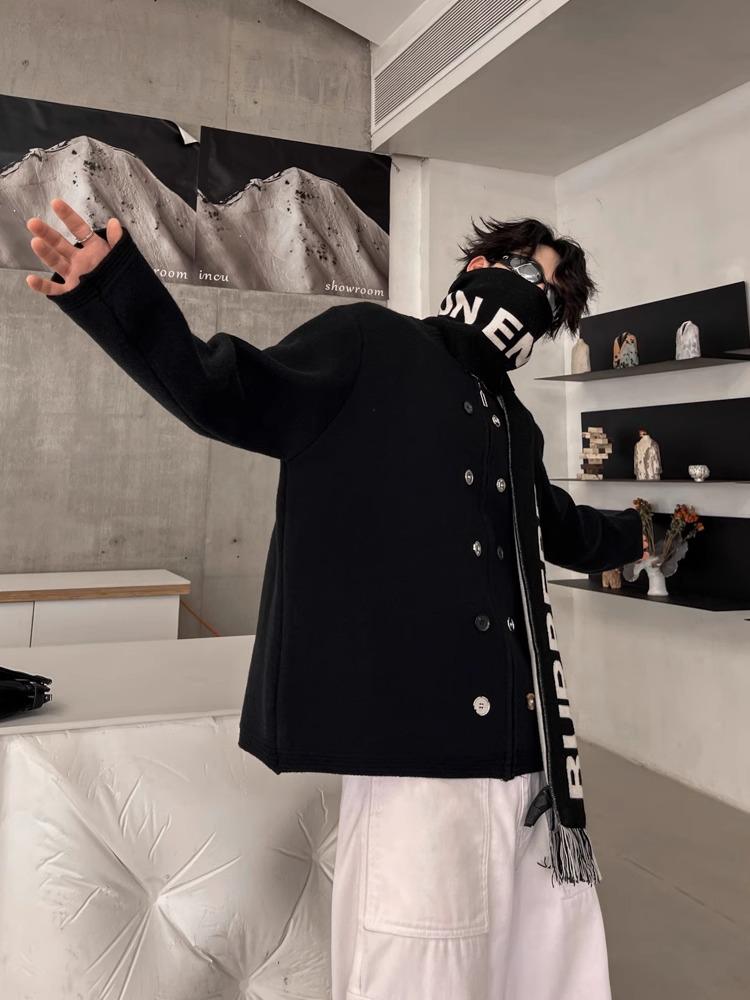 Мужской вязаный кардиган премиум-класса на молнии с круглым вырезом - Осенне-зимний ленивый стиль