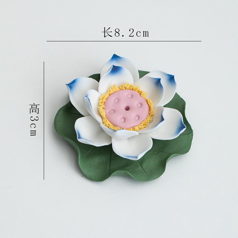 Керамическое Рукоделие Ручная Работа Лотос Держатель Аромата Кадильница Искусственный Цветок Кувшинка Декоративные Фигурки Декор для Дома