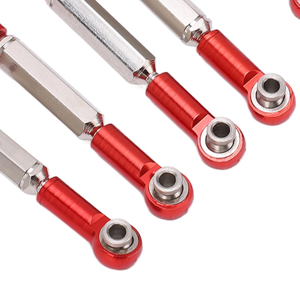 8Pcs Metal Steering Linkage Aluminum Alloy Servo Link Pull Rod for WPL C14 C24 B14 MN D90 D91
