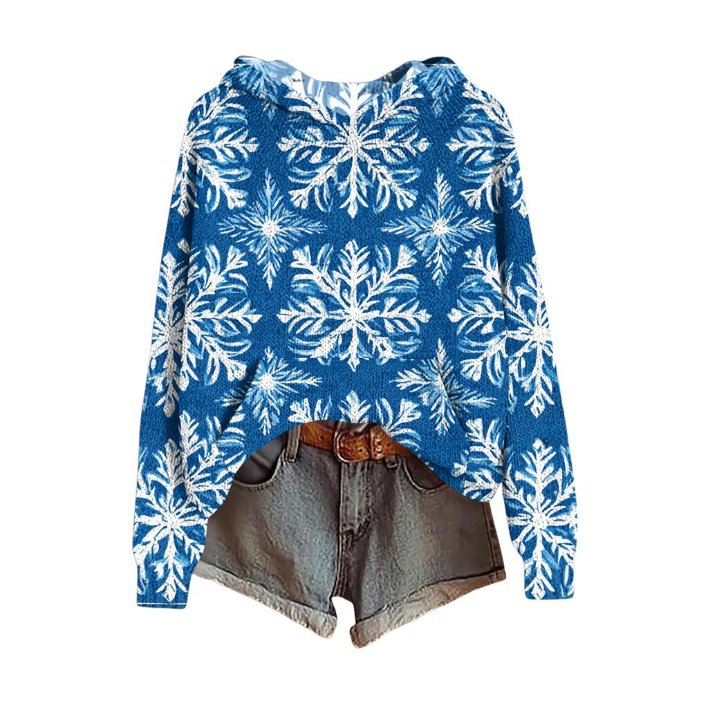 Женская модная повседневная толстовка с капюшоном и длинными рукавами с принтом