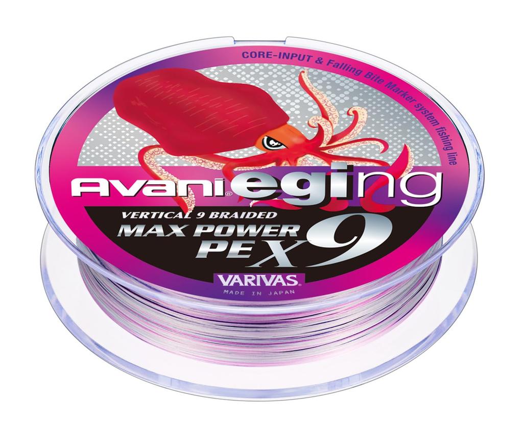 Varivas 9-Strand PE Line, Avani Eging Max Power PE X9, 150m, White (Marking), 0.8