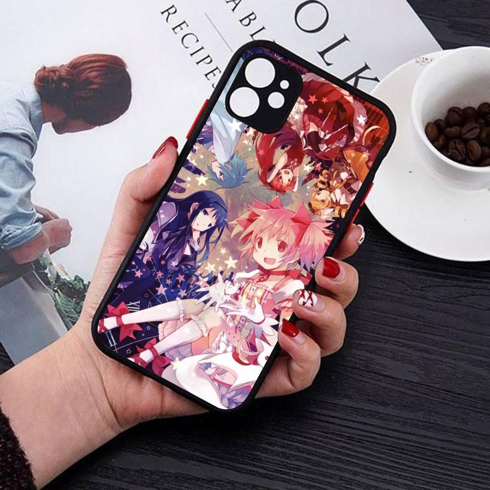 Чехол для телефона Puella Magi Madoka Magica для iPhone 14 11 12 13 Mini Pro Max 8 7 Plus X XR XS MAX Полупрозрачный матовый чехол