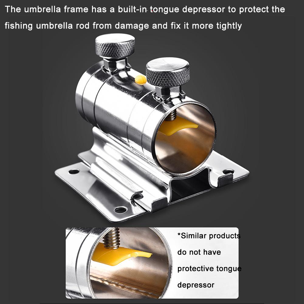 Подставка-основание для рыболовного зонта, Регулируемая подставка-кронштейн из нержавеющей стали для держателя зонта, Основание для рыболовного ящика