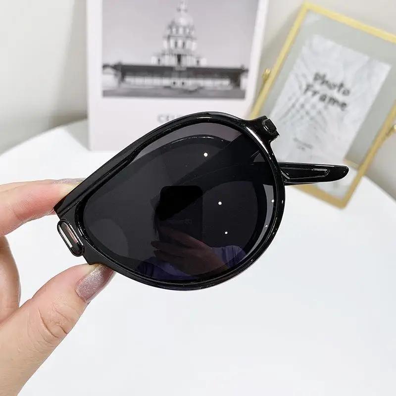 Foldable Sun Glasses Fashion Versatile Sunglasses Outdoor Portable Glasses Women Vintage