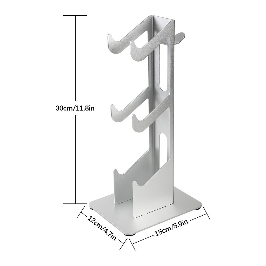 Подставка для контроллеров ANDCHI, 3-ярусная подставка для наушников, Хранение, Подставка для игровых контроллеров, Настольная подставка, Нескользящая, Совместима с PS5, PS4 и Switch