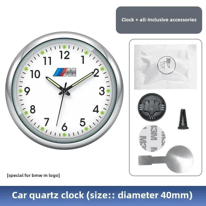 BAAY1 Car Sticker For BMW Car Interior parts mini Clock Watch Auto Electronic Quartz Watch For BMW M E46 E90 E60 F30 F10 E39 E36 F20