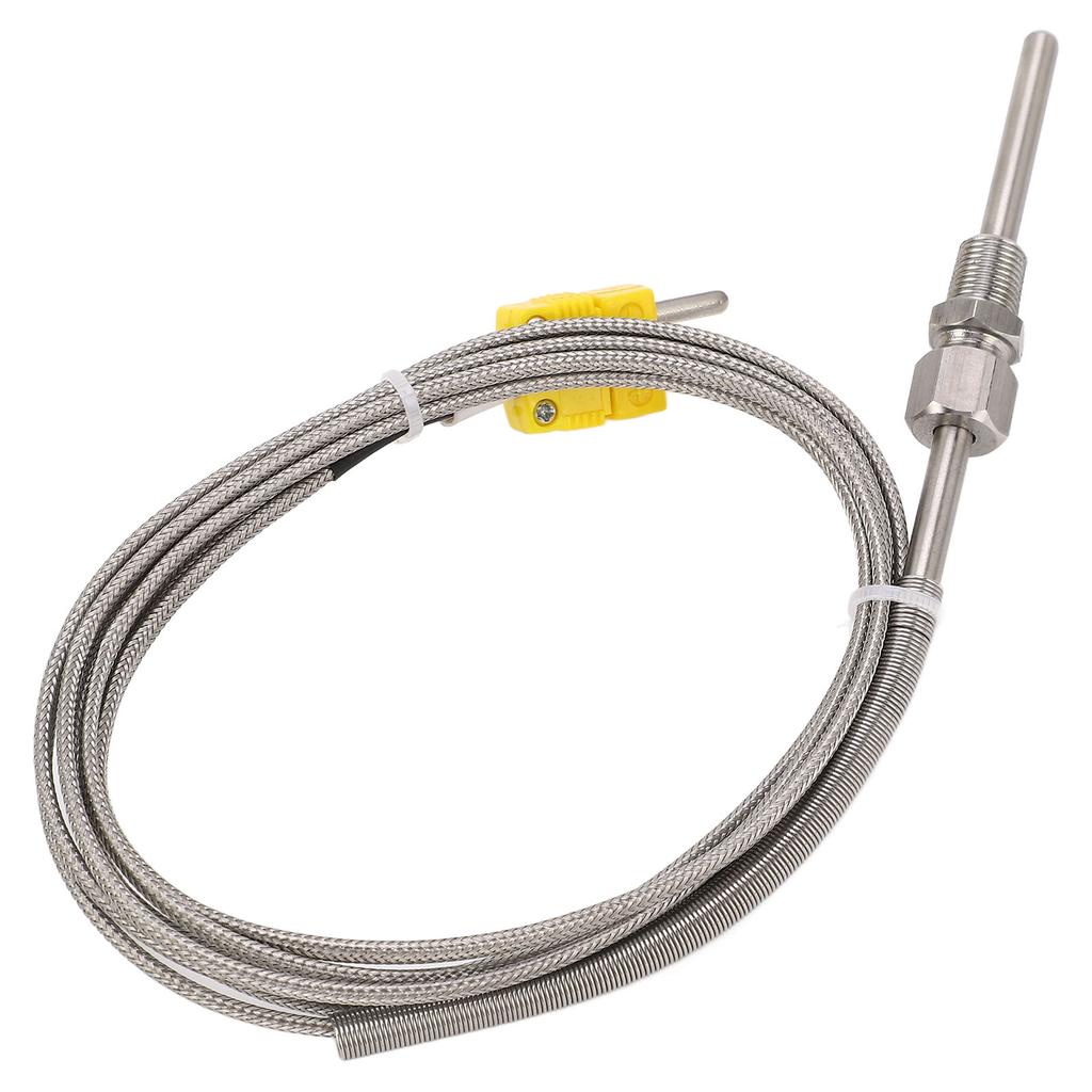 Датчик термопары типа K 18 NPT 80 мм Температурный зонд Желтый разъем ?от 100 до 1250 градусов Цельсия