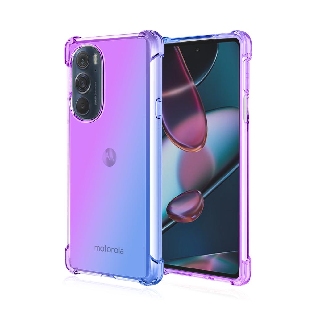 Прозрачный милый градиентный чехол для телефона, тонкий, устойчивый к царапинам, гибкий чехол из ТПУ, противоударный защитный чехол для Motorola Edge 20 30 40 Pro S30 X30 One 5G X40