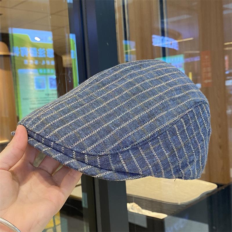 Ретро клетчатая кепка вперед осенне-зимняя универсальная для лица кепка с козырьком литературная уличная защита от износа берет художника