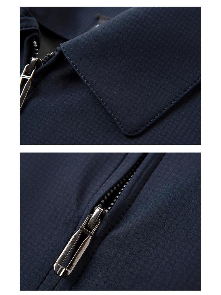 Мужская весенняя куртка 2024 года — фасон с лацканами для людей среднего и пожилого возраста