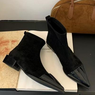 Женские замшевые туфли с острым носком на среднем каблуке, зимняя тенденция 2025 года, новые сексуальные элегантные офисные туфли, модные туфли-лодочки Botas Mujer