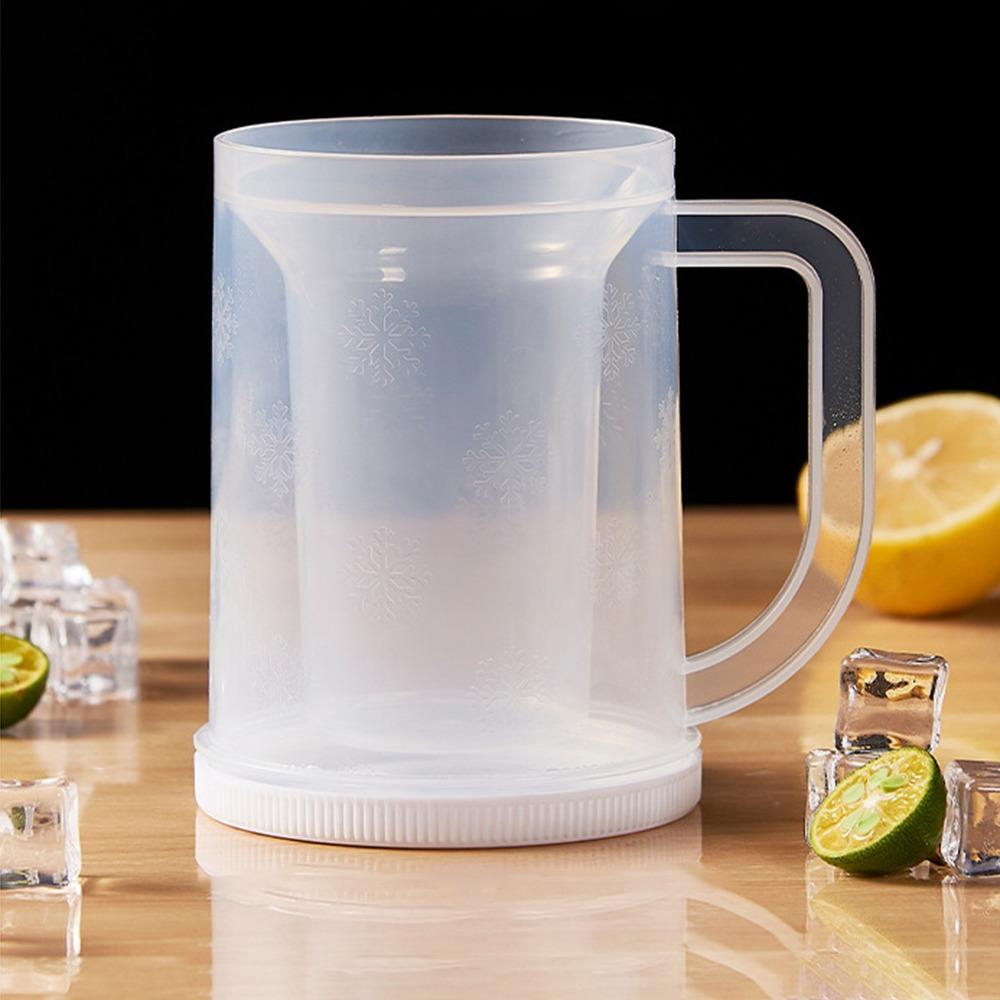 Thickened Double Wall Freezer Ice Mugs PET/PP Freezer Beer Mugs Ice Cold Beer Glass  Refrigerator