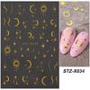 Nail Art Stickers New Chinese Style Butterfly Cat Eye Butterfly Beads Adhesive Nail Stickers