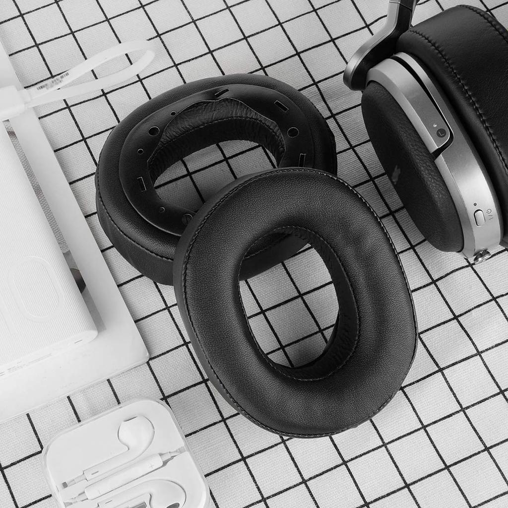 Geekria Ear Pads QuickFit Compatible Pads Compatible with SONY Headphones Pads Cups MDR-HW700, MDR-HW700DS Ear/Ear (Protein Leather/Black)