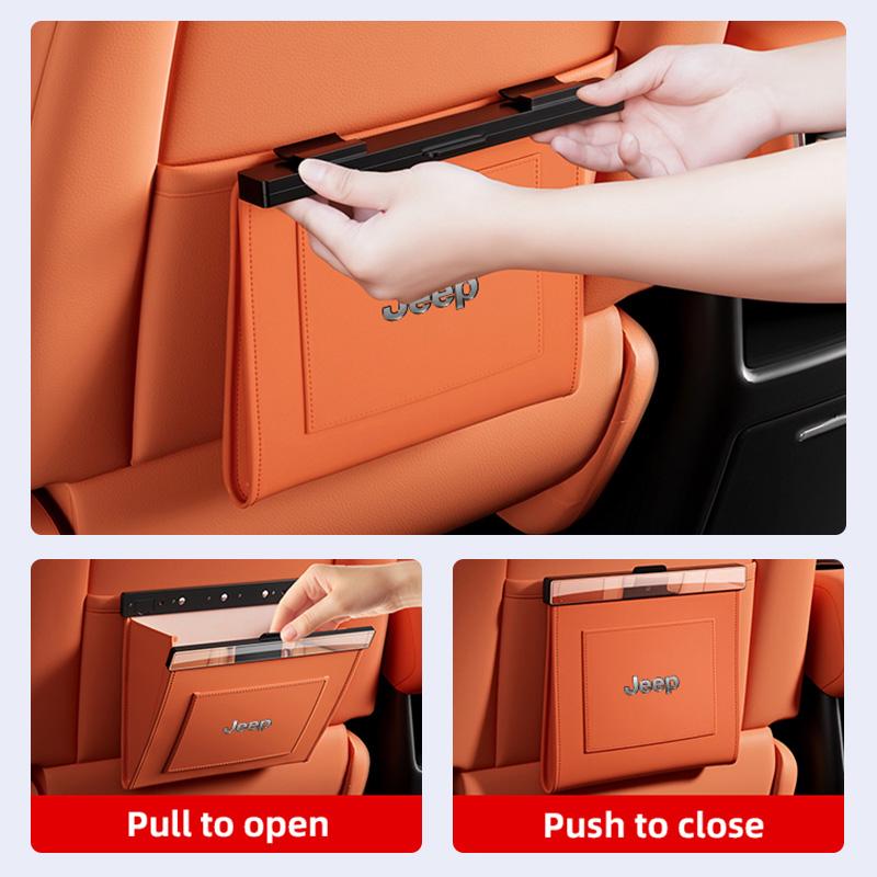 Car Seat Back Trash Bag Interior Storage Accessories For Jeep Grand Cherokee Wrangler JK Gladiator Compass Renegade Wagoneer AKW1