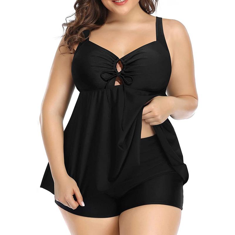 Summer Bikini Tankini Swimsuits Women One Piece Swimsuit Plus Size Sexy Halter Skirt Shorts Female Bathing Suit Beachwear