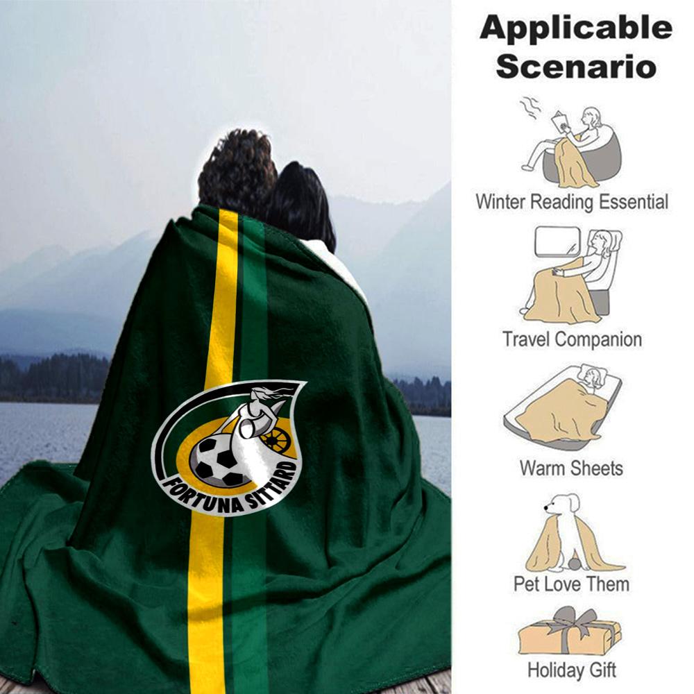 Fortuna Sittard Print Flannel Blanket High Quality Warm Comfortable Cover for All Seasons Perfect for Gifts Home Decor