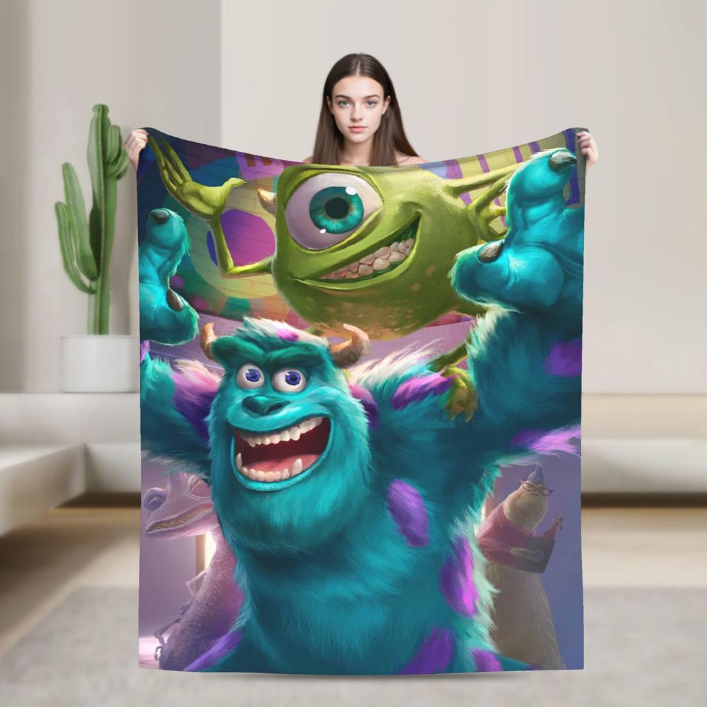Monsters, Inc. Blankets Cute Cartoon Boo Flannel Throw Blanket Bedding Couch Decoration Ultra-Soft Warm Bedspreads