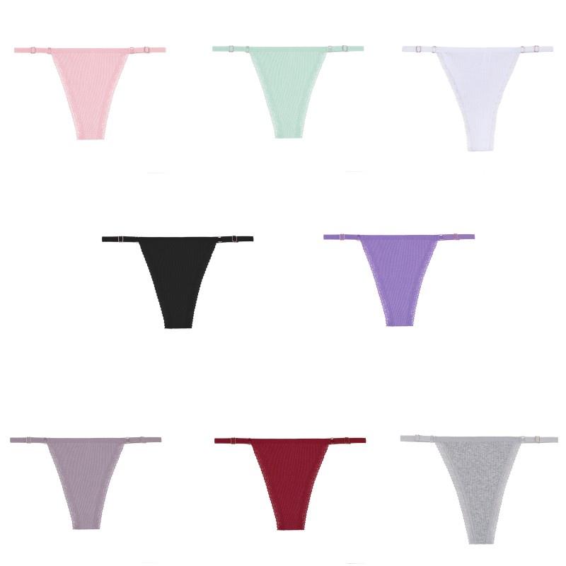Хлопковые стринги, нижнее белье, регулируемое нижнее белье, удобные трусы, дышащие стринги для девочек, нижнее белье, бикини