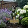 Rain Gauge Outdoor Eagle Airplane Tube Measure with Ground Stake Resin Decorative Tool for Garden Lawn Patio Gift Gardeners