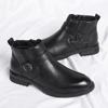 Winter Vintage Men's Ankle Boots High Quality Men's Genuine Leather Boots Thick Sole Business Short Boots Classic Chelsea Boots