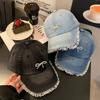 Bowknot Bowknot Baseball Hat Lace Denim Hat Versatile Bow Baseball Cap  Sports