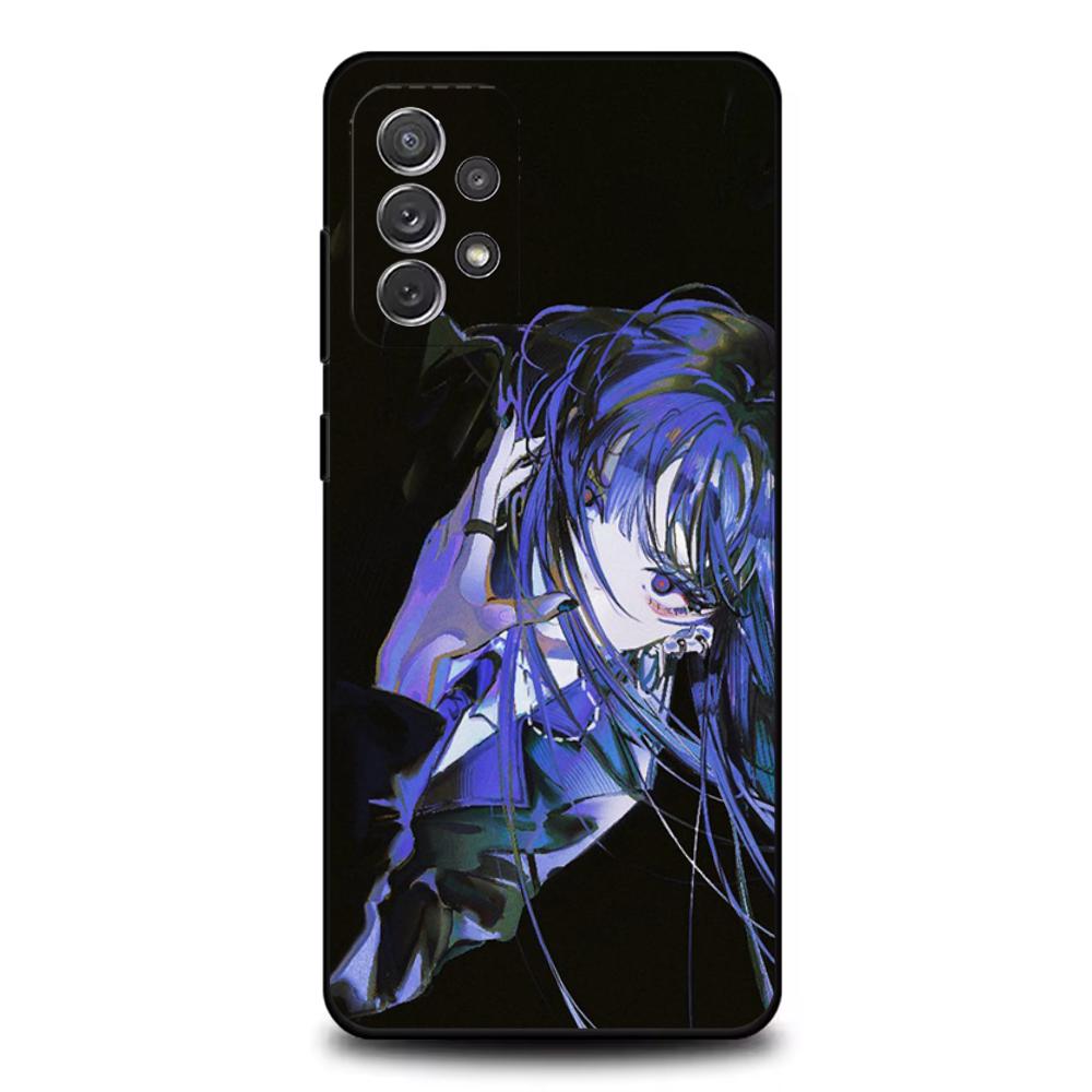 Мультяшный чехол для телефона Ado K-Kyogen X Uta для Samsung S25, S24, S21, S22, S23, S30, Ultra, S20, Plus, Fe, Lite, Note, 10, 9, 5G Черный чехол